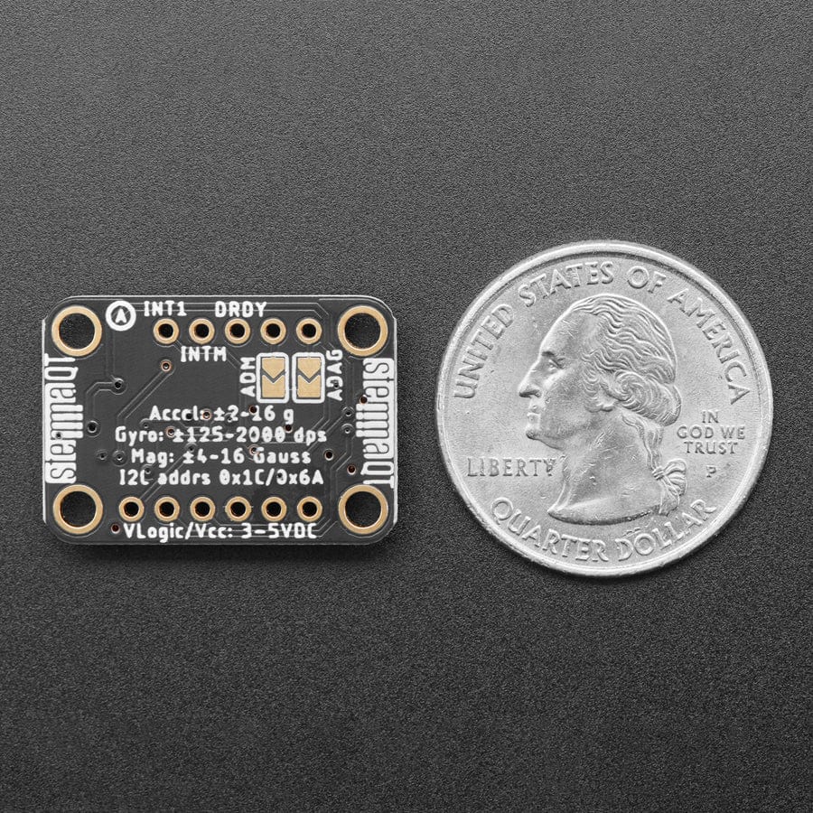 Adafruit LSM6DS3TR-C + LIS3MDL - Precision 9 DoF IMU - STEMMA QT / Qwiic by Adafruit - The Pi Hut