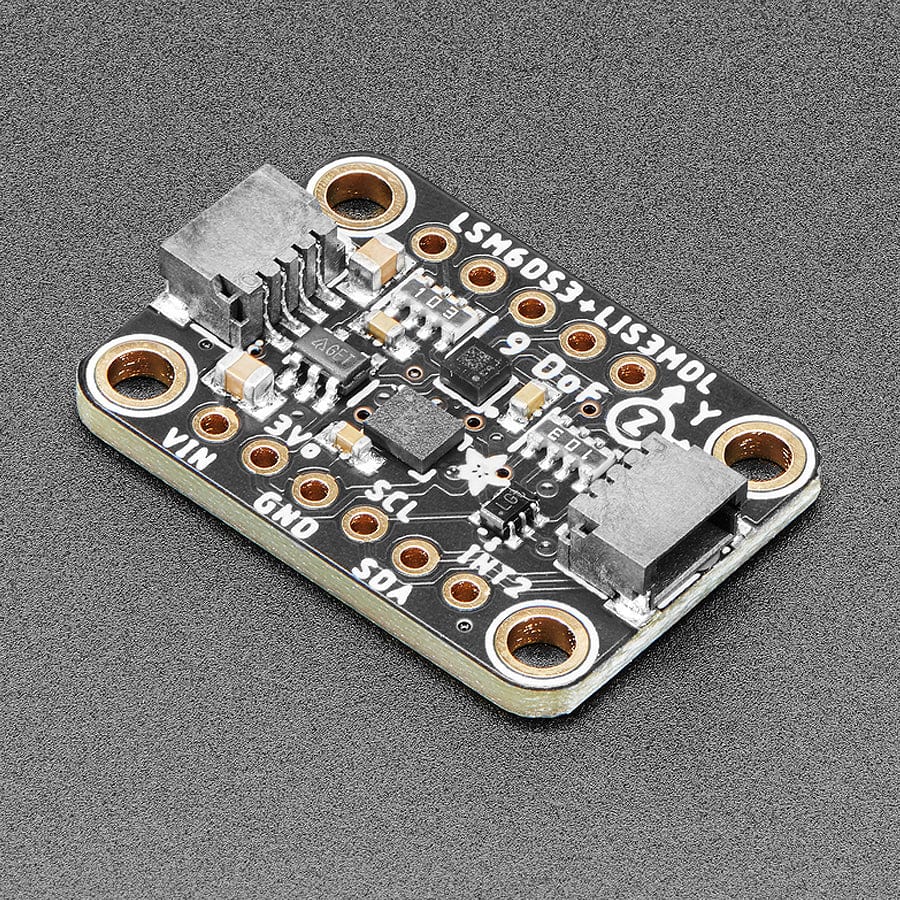 Adafruit LSM6DS3TR-C + LIS3MDL - Precision 9 DoF IMU - STEMMA QT / Qwiic by Adafruit - The Pi Hut
