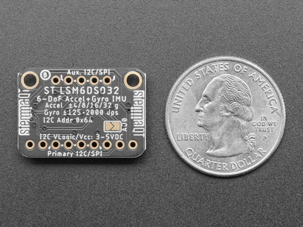 Adafruit LSM6DSO32 6-DoF Accelerometer and Gyroscope (STEMMA QT / Qwiic) by Adafruit - The Pi Hut