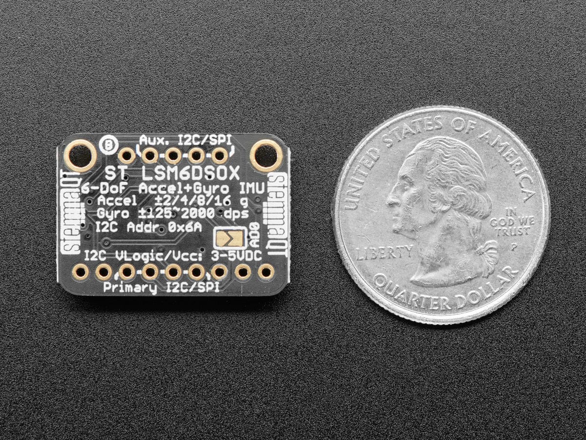 Adafruit LSM6DSOX 6 DoF Accelerometer and Gyroscope (STEMMA QT / Qwiic) by Adafruit - The Pi Hut