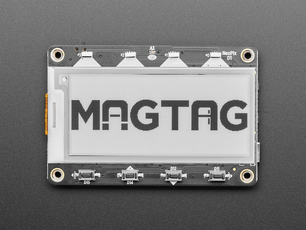 Adafruit MagTag - 2.9" Grayscale E-Ink WiFi Display by Adafruit - The Pi Hut