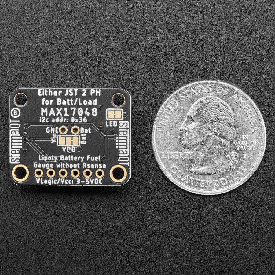 Adafruit MAX17048 LiPoly / LiIon Fuel Gauge and Battery Monitor - STEMMA JST PH & QT / Qwiic by Adafruit - The Pi Hut