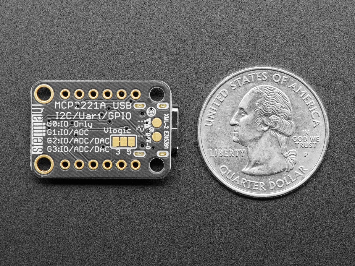 Adafruit MCP2221A Breakout - General Purpose USB to GPIO ADC I2C (Stemma QT / Qwiic) by Adafruit - The Pi Hut