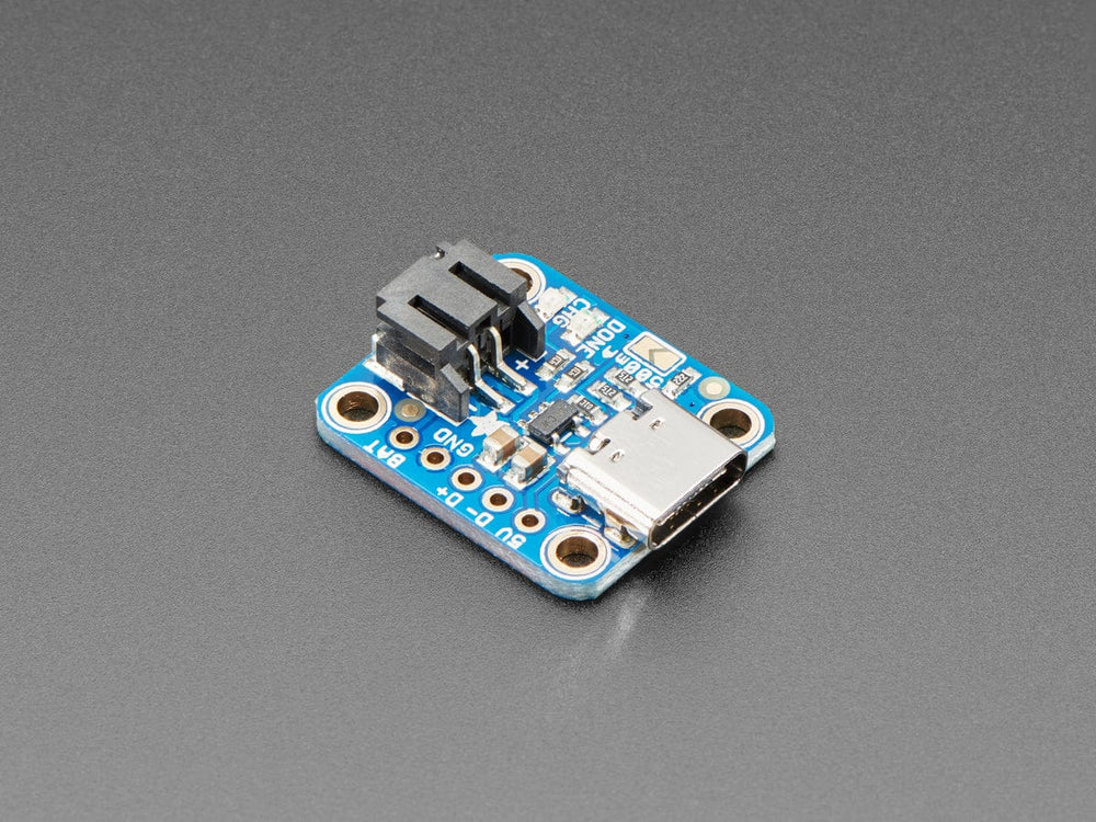Adafruit Micro-Lipo Charger for LiPoly Batt with USB Type C Jack by Adafruit - The Pi Hut