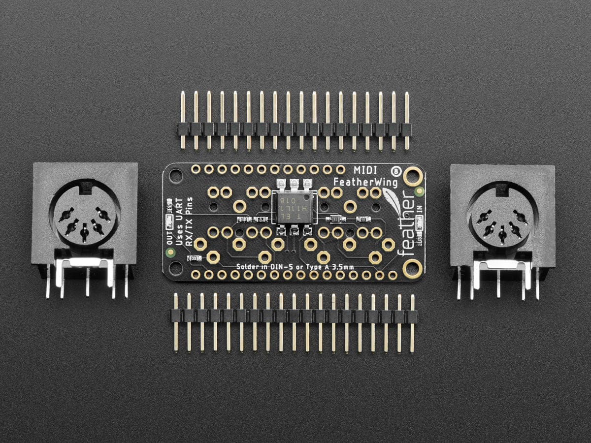 Adafruit MIDI FeatherWing Kit by Adafruit - The Pi Hut