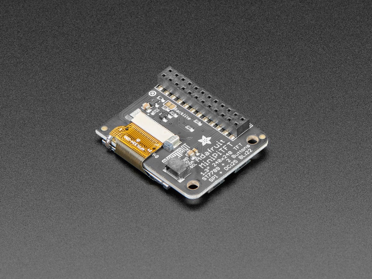 Adafruit Mini PiTFT 1.3" - 240x240 TFT Add-on for Raspberry Pi by Adafruit - The Pi Hut