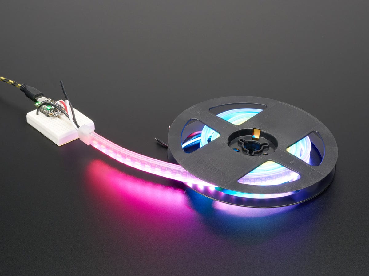 Adafruit NeoPixel LED Side Light Strip - Black 120 LED by Adafruit - The Pi Hut