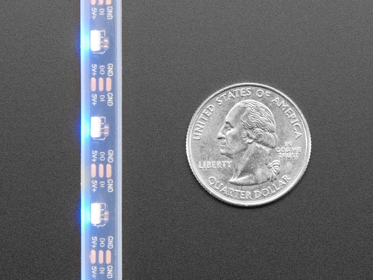 Adafruit NeoPixel LED Side Light Strip - Black 60 LED by Adafruit - The Pi Hut