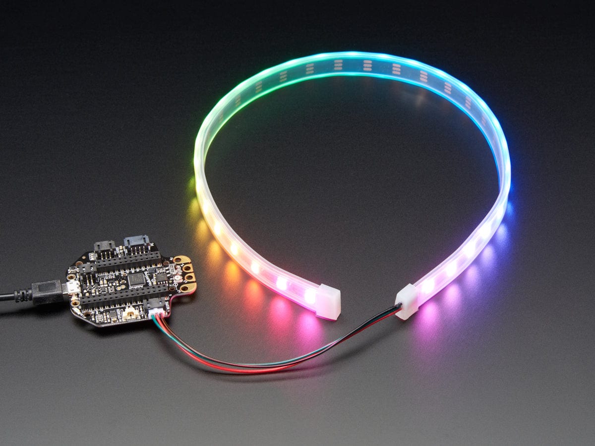 Adafruit NeoPixel LED Strip with 3-pin JST PH Connector (60 LED/meter / 0.5 Meter) by Adafruit - The Pi Hut