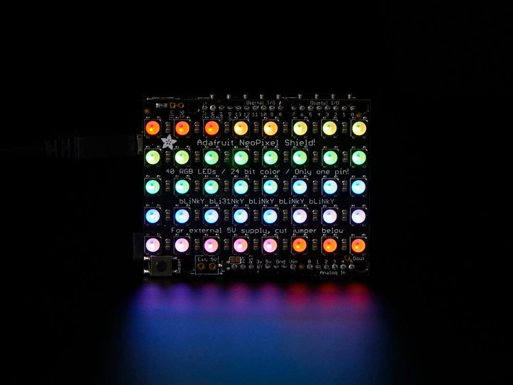 Adafruit NeoPixel Shield - 40 RGBW - Cool White (~6000K) by Adafruit - The Pi Hut