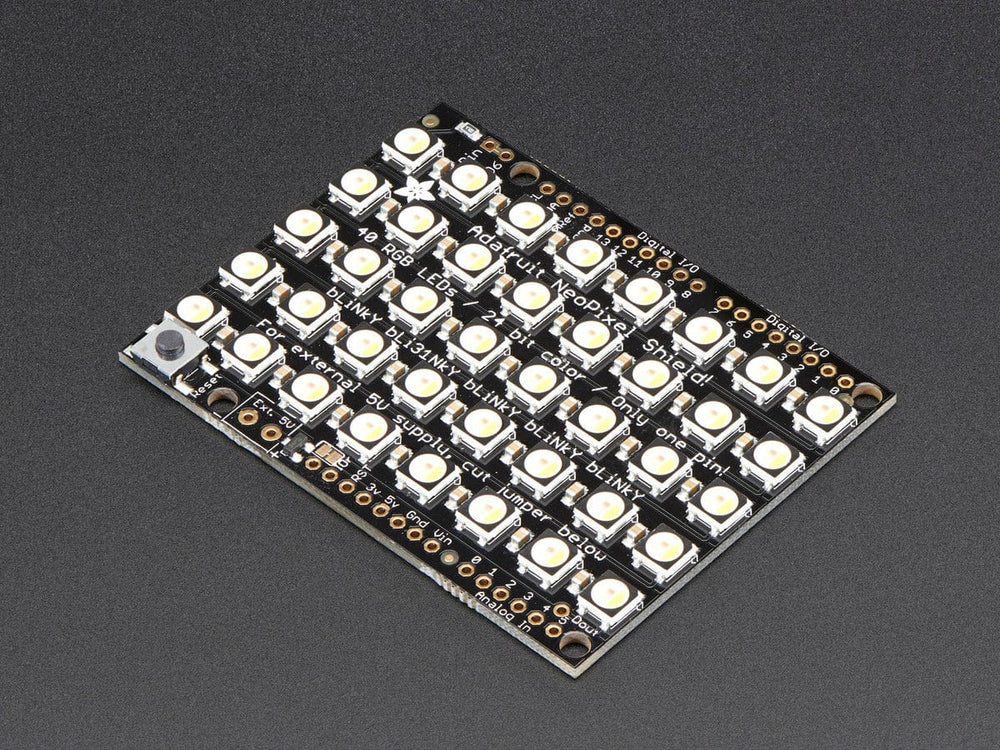 Adafruit NeoPixel Shield - 40 RGBW - Warm White (~3000K) by Adafruit - The Pi Hut