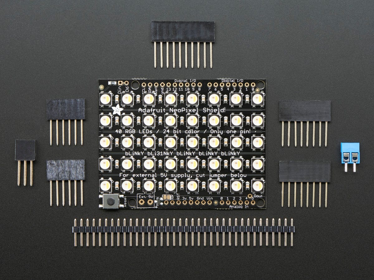 Adafruit NeoPixel Shield - 40 RGBW - Warm White (~3000K) by Adafruit - The Pi Hut