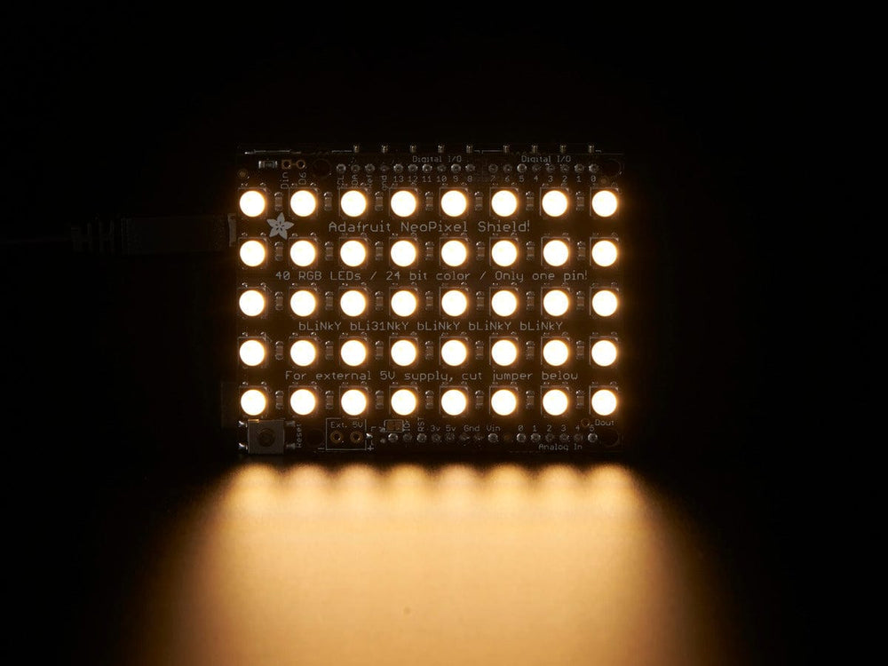 Adafruit NeoPixel Shield - 40 RGBW - Warm White (~3000K) by Adafruit - The Pi Hut