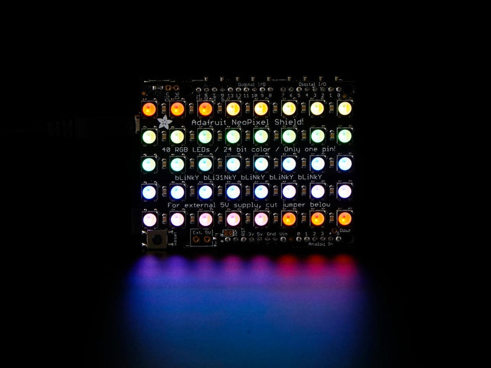 Adafruit NeoPixel Shield - 40 RGBW - Warm White (~3000K) by Adafruit - The Pi Hut