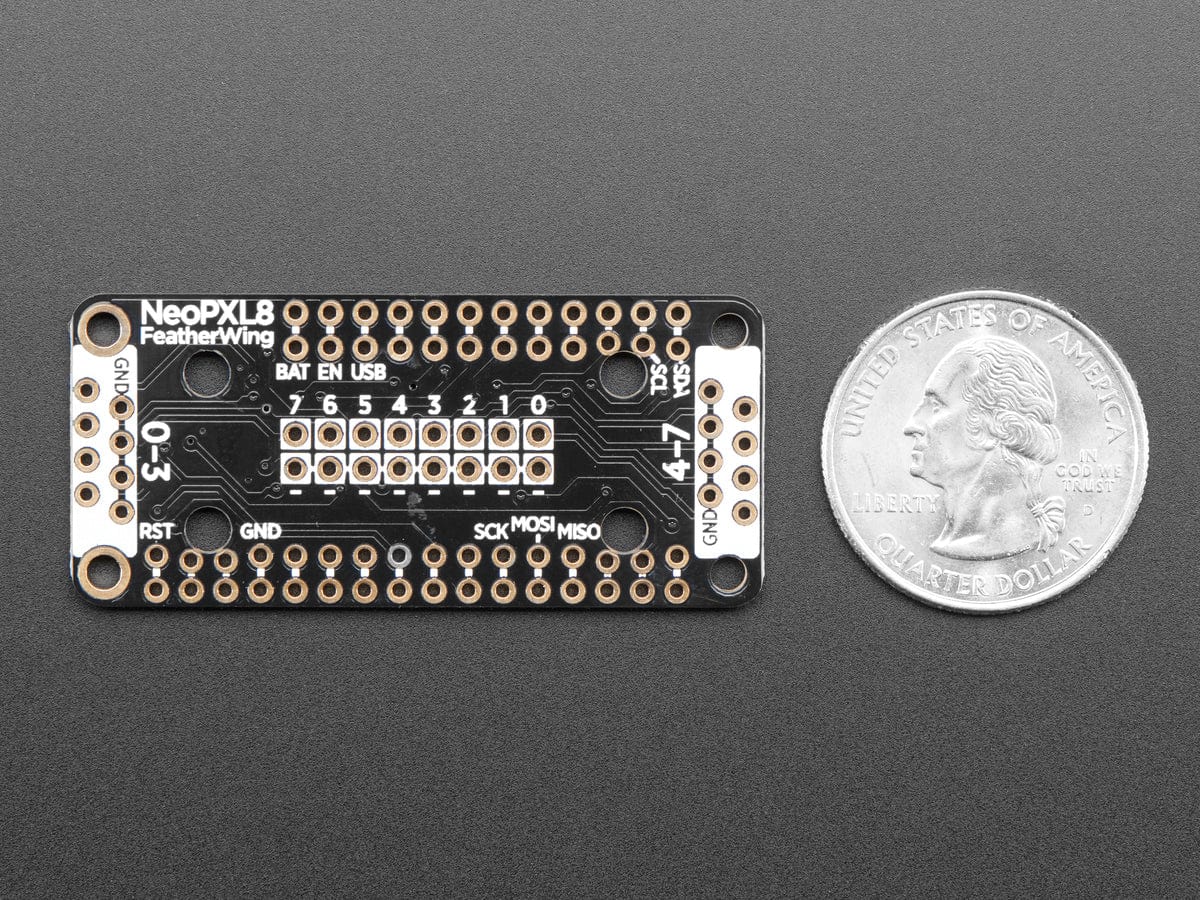 Adafruit NeoPXL8 FeatherWing for Feather M0 - 8 x DMA NeoPixels! by Adafruit - The Pi Hut