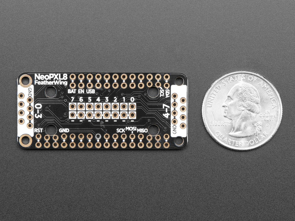 Adafruit NeoPXL8 FeatherWing for Feather M0 - 8 x DMA NeoPixels! by Adafruit - The Pi Hut