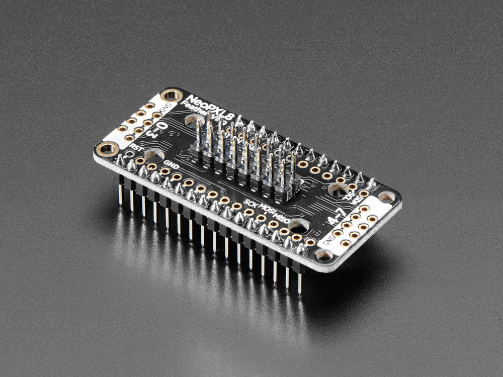 Adafruit NeoPXL8 FeatherWing for Feather M0 - 8 x DMA NeoPixels! by Adafruit - The Pi Hut