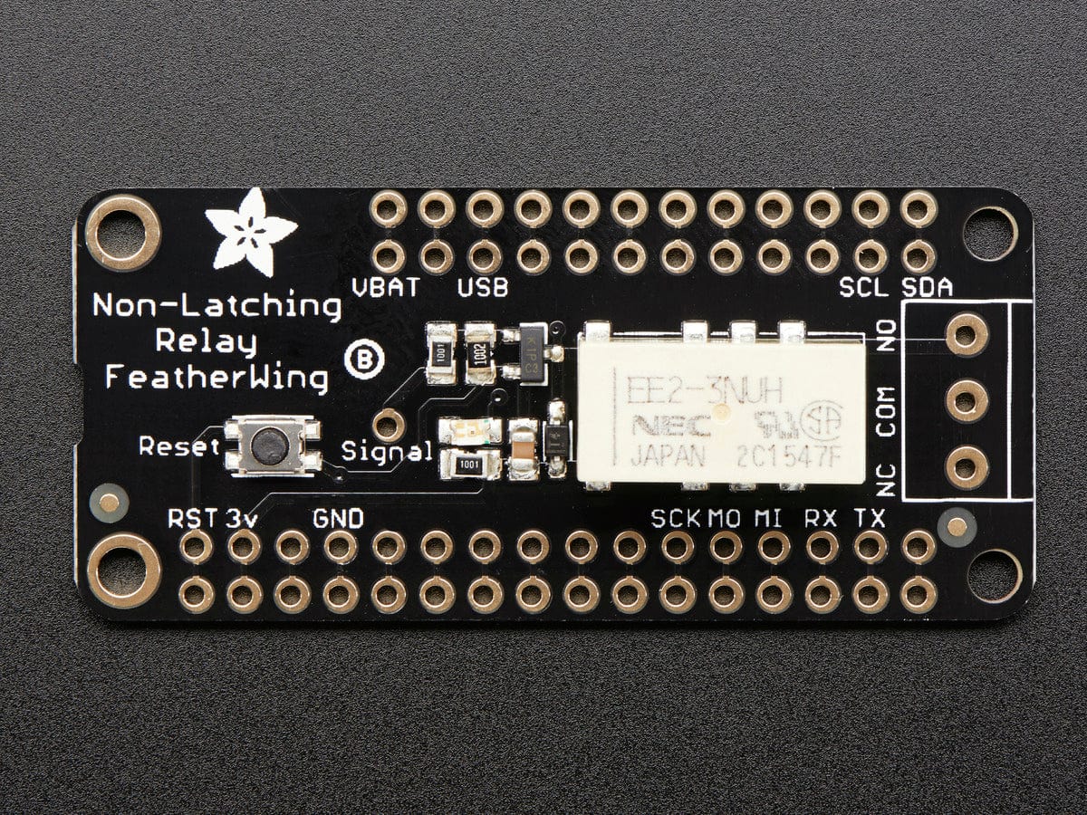 Adafruit Non-Latching Mini Relay FeatherWing by Adafruit - The Pi Hut