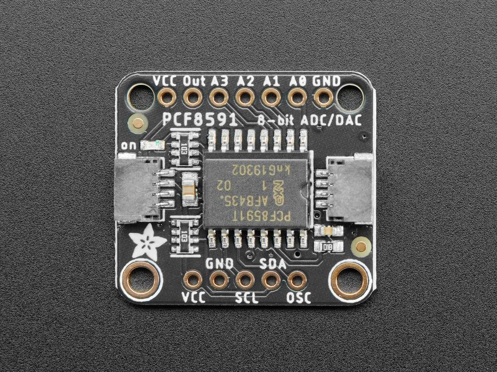 Adafruit PCF8591 Quad 8-bit ADC + 8-bit DAC - STEMMA QT / Qwiic by Adafruit - The Pi Hut