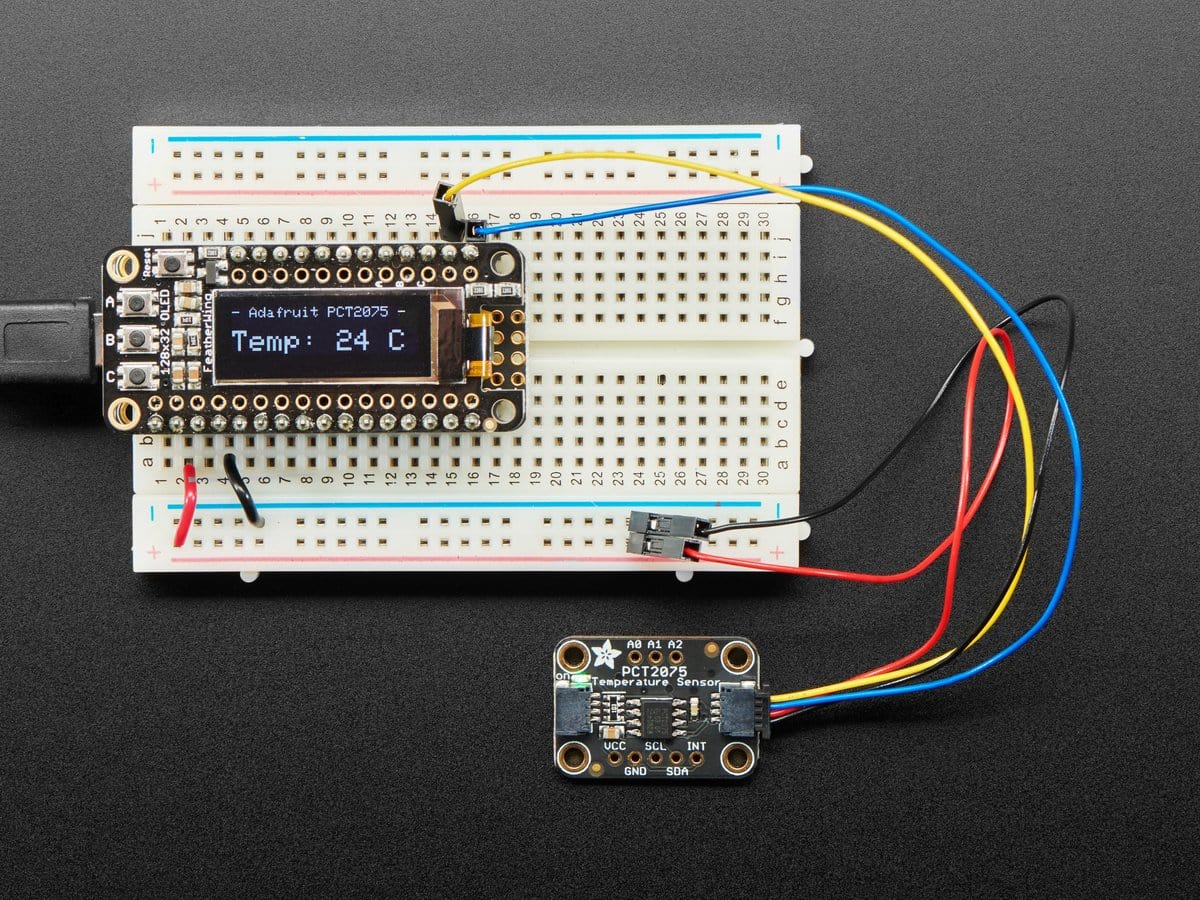Adafruit PCT2075 Temperature Sensor - STEMMA QT / Qwiic by Adafruit - The Pi Hut
