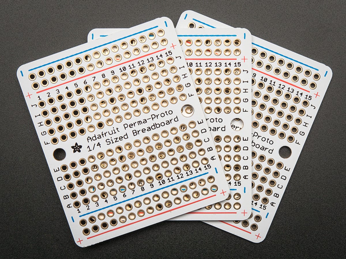 Adafruit Perma-Proto Quarter-sized Breadboard PCB - 3 Pack! by Adafruit - The Pi Hut