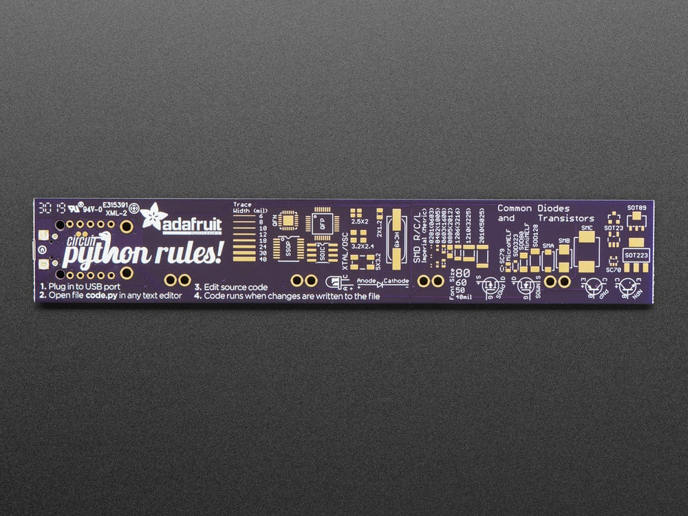 Adafruit PyRuler - Engineer Reference Ruler with CircuitPython by Adafruit - The Pi Hut