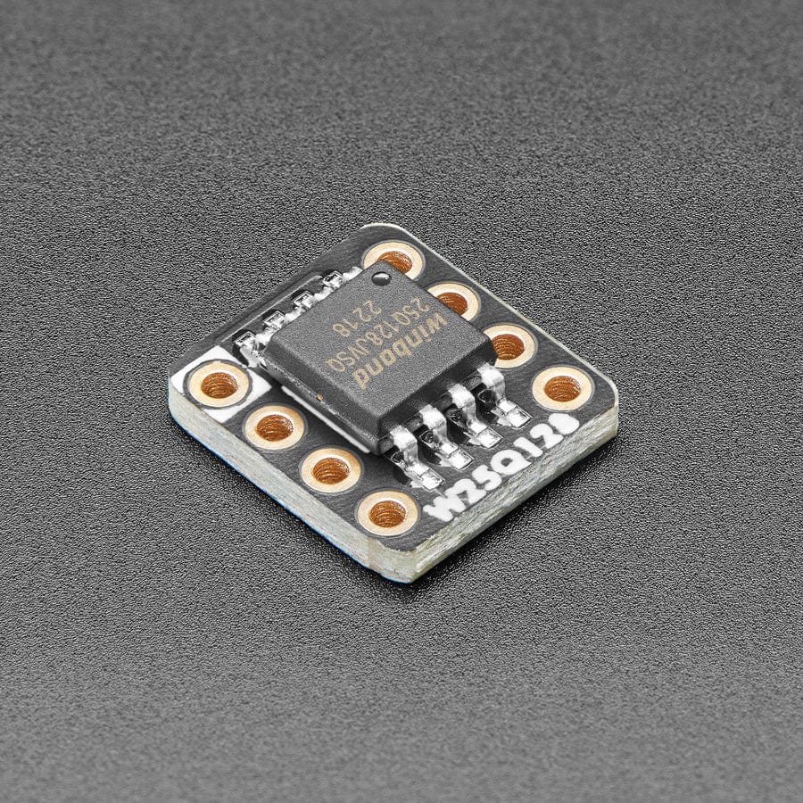 Adafruit QSPI DIP Breakout Board - W25Q128 - 128 MBit 16 MByte - W25Q128JVSSIQ by Adafruit - The Pi Hut