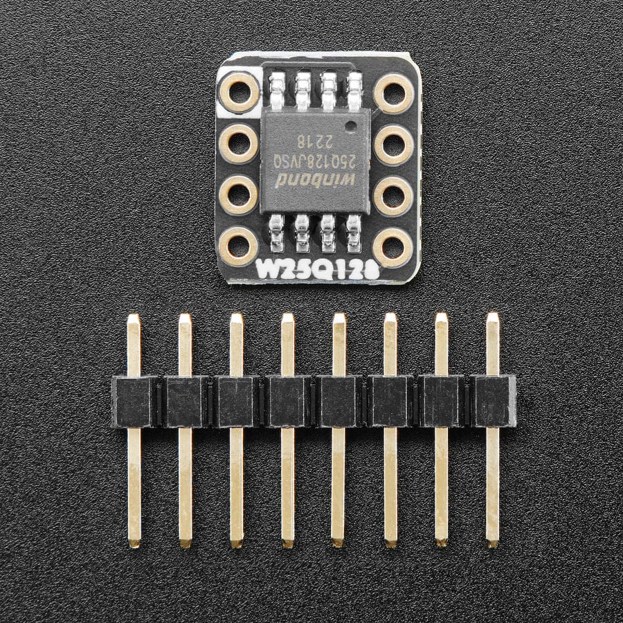 Adafruit QSPI DIP Breakout Board - W25Q128 - 128 MBit 16 MByte - W25Q128JVSSIQ by Adafruit - The Pi Hut
