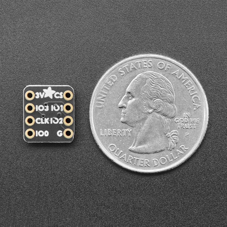 Adafruit QSPI DIP Breakout Board - W25Q128 - 128 MBit 16 MByte - W25Q128JVSSIQ by Adafruit - The Pi Hut