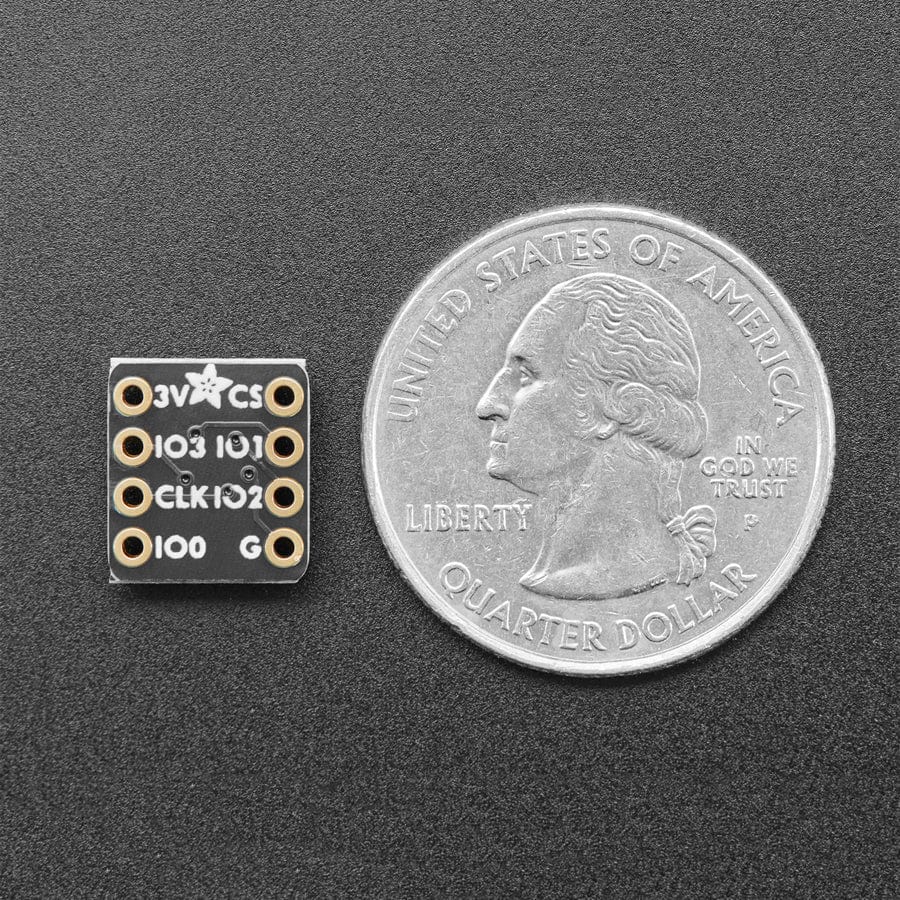 Adafruit QSPI DIP Breakout Board - W25Q64 - 64 MBit 8 MByte - W25Q64JVSSIQ by Adafruit - The Pi Hut