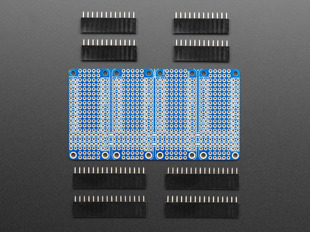 Adafruit Quad Side-By-Side FeatherWing Kit with Headers by Adafruit - The Pi Hut