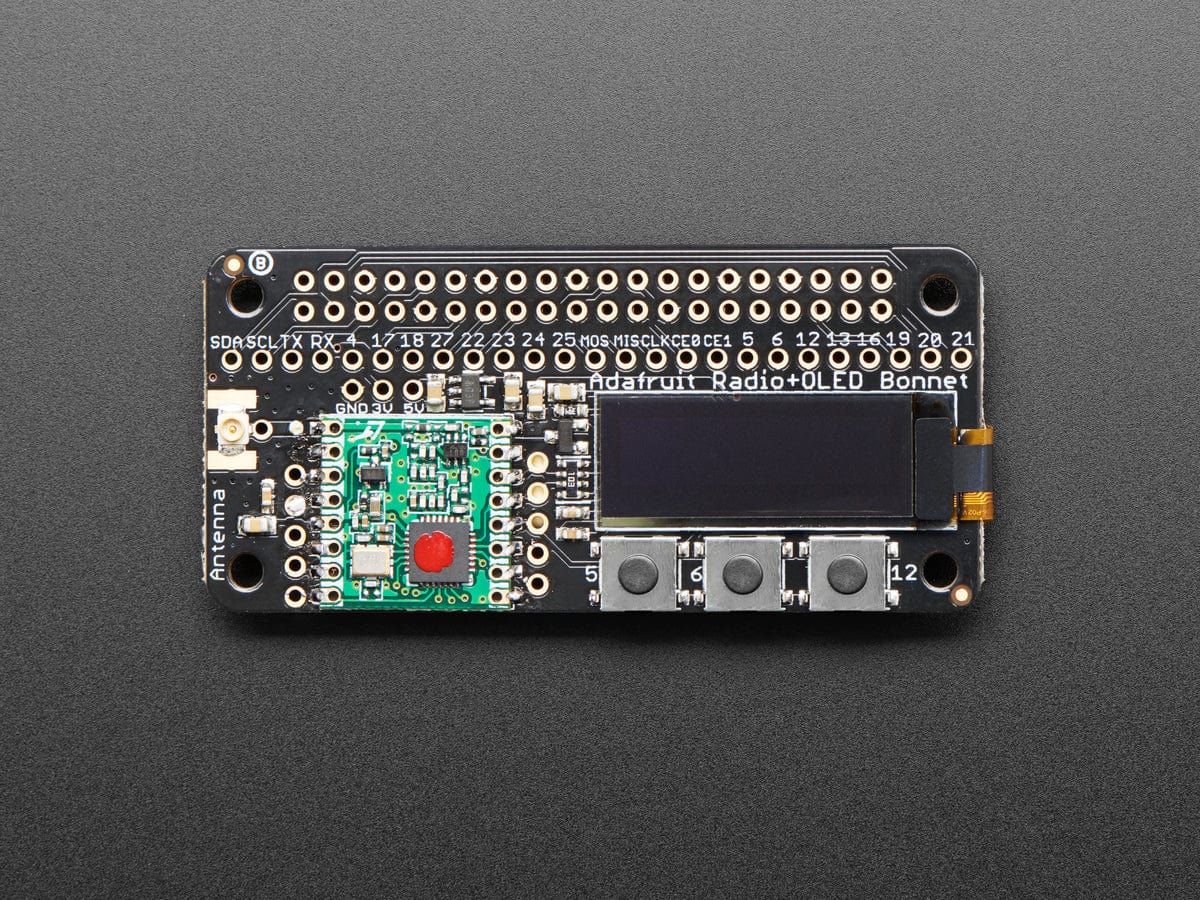 Adafruit RFM69HCW Transceiver Radio Bonnet - 433 MHz (RadioFruit) by Adafruit - The Pi Hut