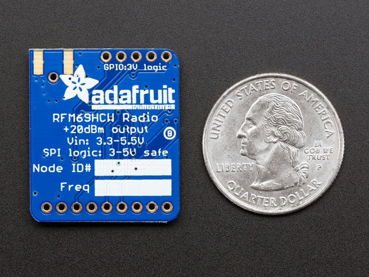 Adafruit RFM69HCW Transceiver Radio Breakout - 868 or 915 MHz (RadioFruit) by Adafruit - The Pi Hut