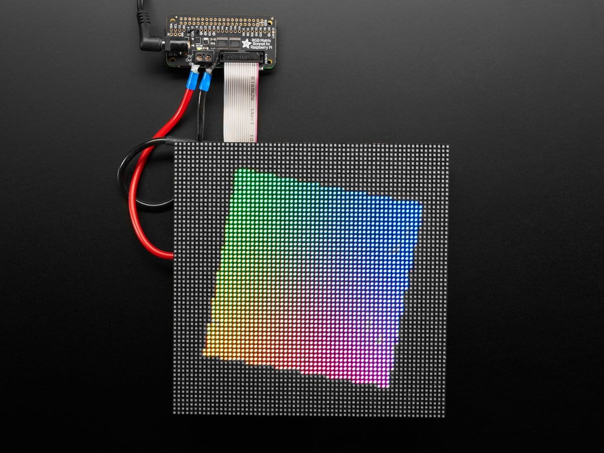 Adafruit RGB Matrix Bonnet for Raspberry Pi by Adafruit - The Pi Hut