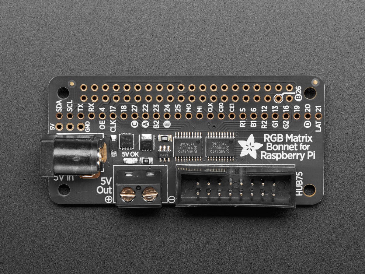Adafruit RGB Matrix Bonnet for Raspberry Pi by Adafruit - The Pi Hut