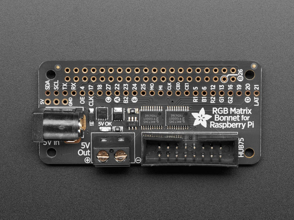 Adafruit RGB Matrix Bonnet for Raspberry Pi by Adafruit - The Pi Hut