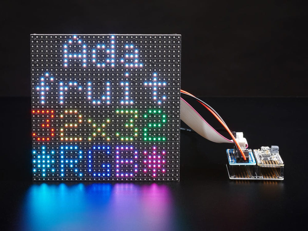 Adafruit RGB Matrix FeatherWing Kit - for nRF52840 Feathers by Adafruit - The Pi Hut