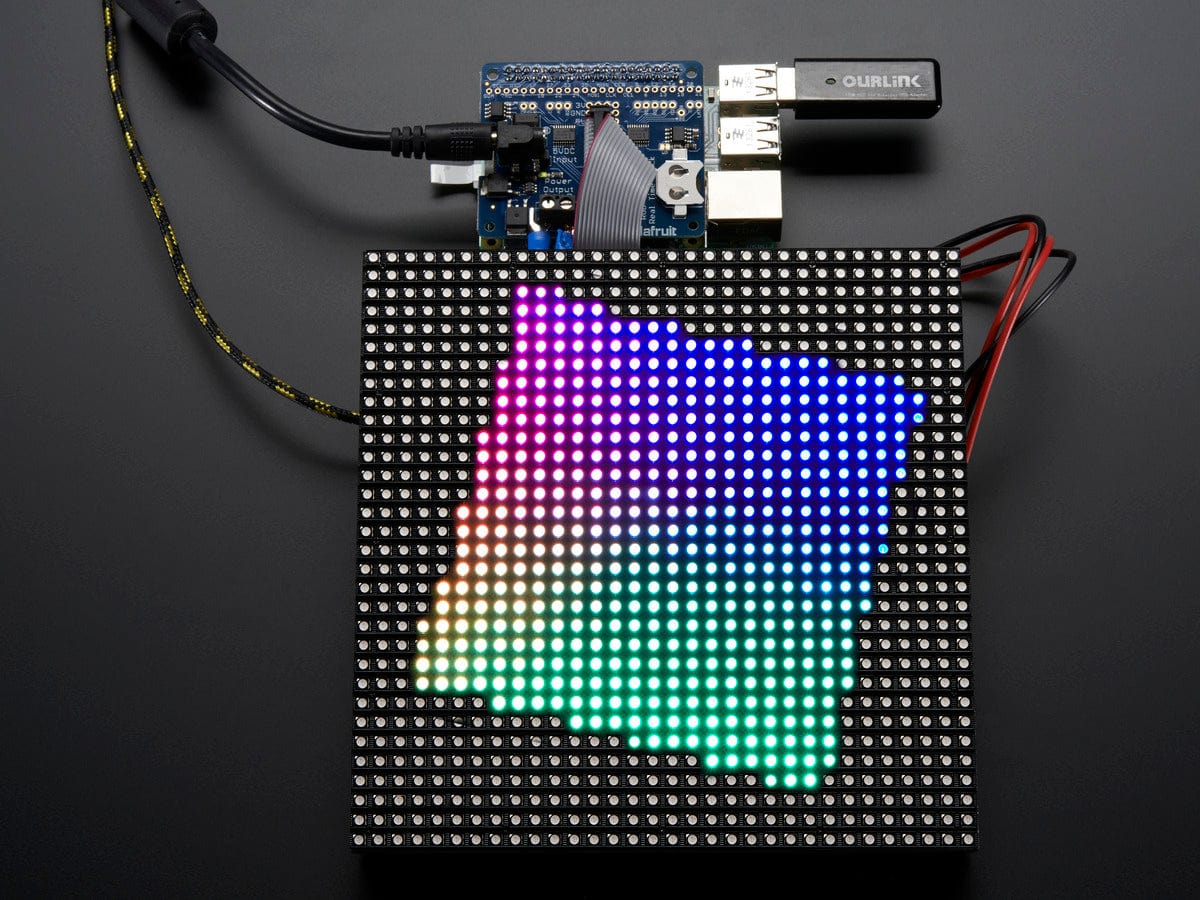 Adafruit RGB Matrix HAT + RTC for Raspberry Pi - Mini Kit by Adafruit - The Pi Hut