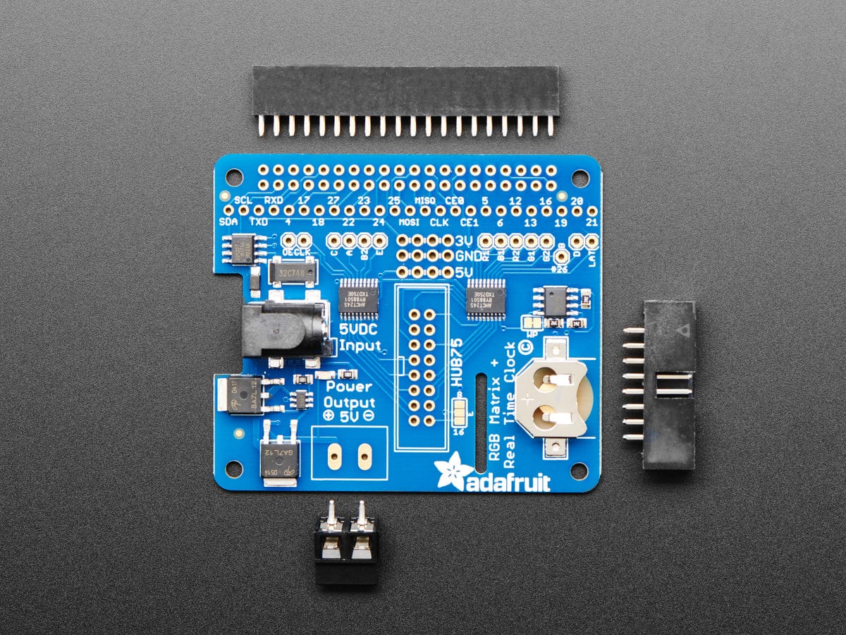 Adafruit RGB Matrix HAT + RTC for Raspberry Pi - Mini Kit by Adafruit - The Pi Hut
