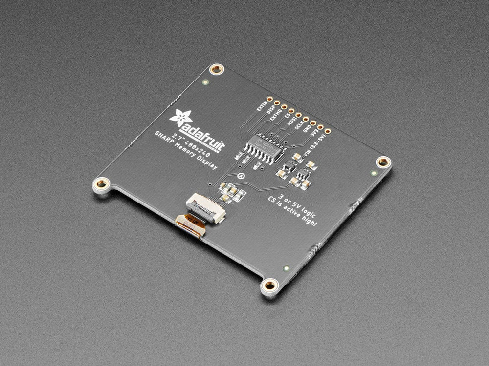 Adafruit SHARP Memory Display Breakout - 2.7" 400x240 Monochrome by Adafruit - The Pi Hut