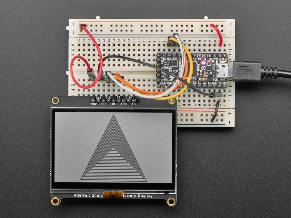 Adafruit SHARP Memory Display Breakout - 2.7" 400x240 Monochrome by Adafruit - The Pi Hut