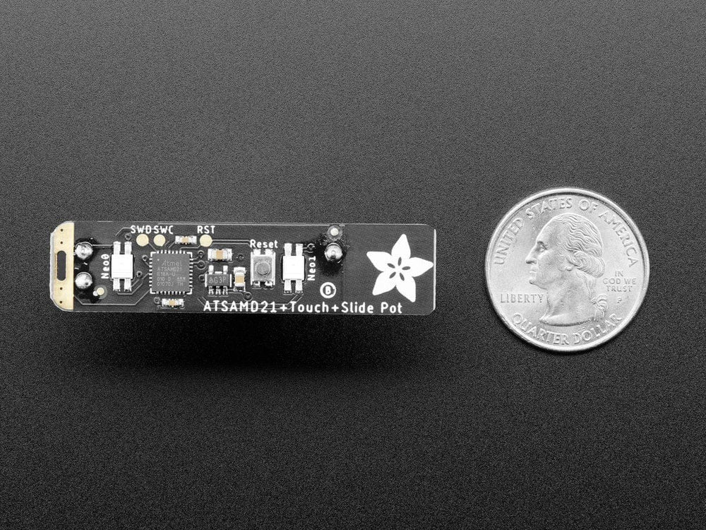 Adafruit Slider Trinkey - USB NeoPixel Slide Potentiometer by Adafruit - The Pi Hut