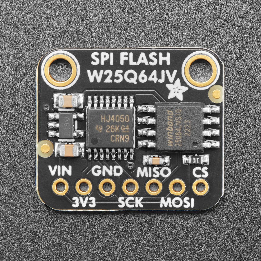 Adafruit SPI FLASH Breakout - W25Q64 - 64 MBit / 8 MByte by Adafruit - The Pi Hut