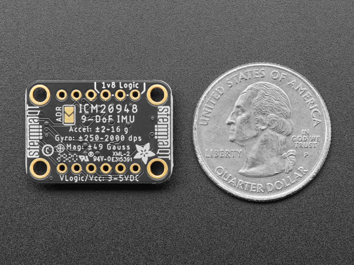 Adafruit TDK InvenSense ICM-20948 9-DoF IMU (MPU-9250 Upgrade) (STEMMA QT / Qwiic) by Adafruit - The Pi Hut