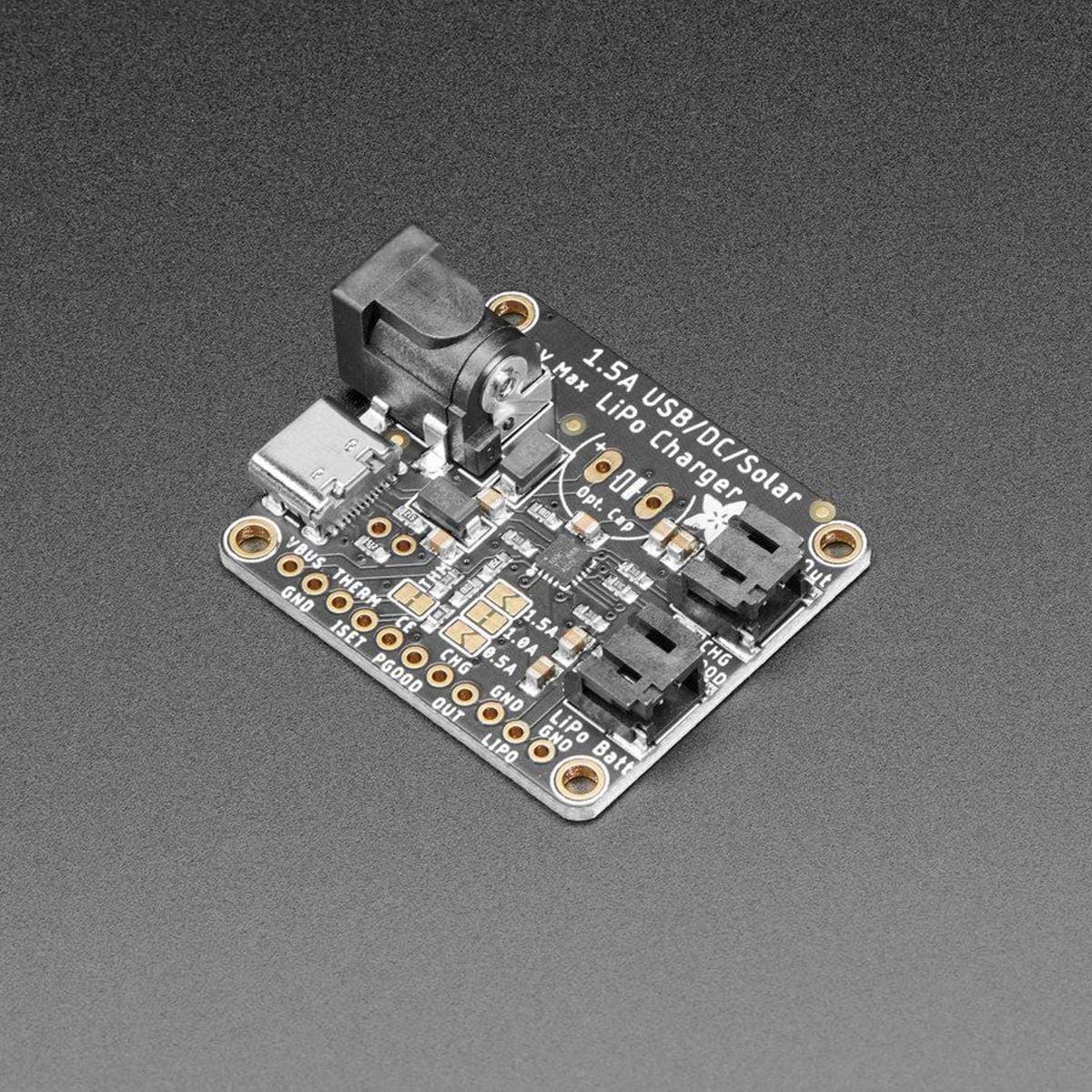 Adafruit Universal USB / DC / Solar Lithium Ion/Polymer Charger (bq24074) by Adafruit - The Pi Hut