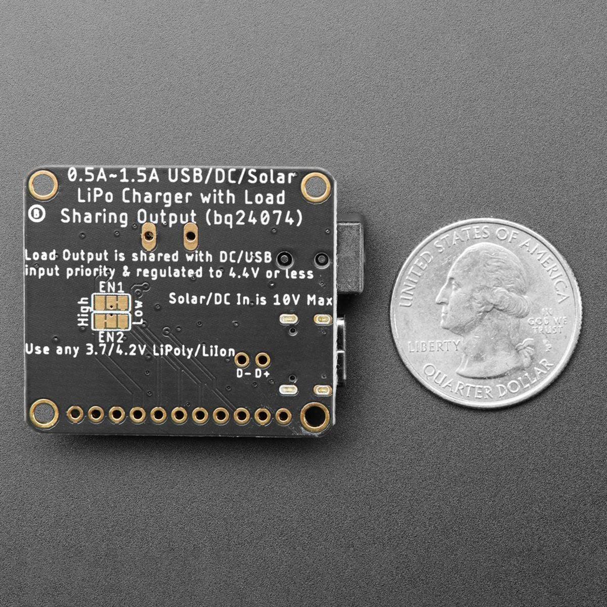 Adafruit Universal USB / DC / Solar Lithium Ion/Polymer Charger (bq24074) by Adafruit - The Pi Hut