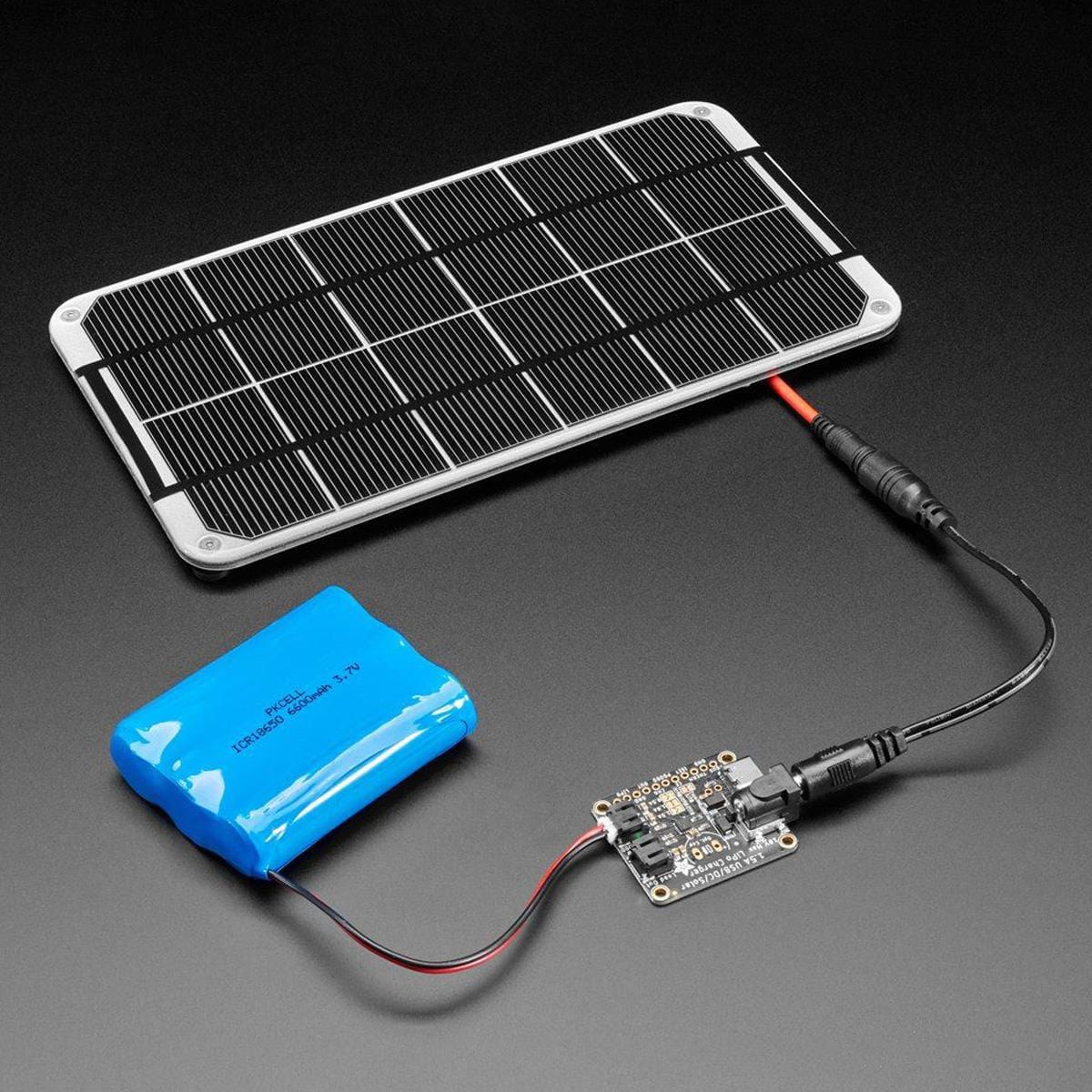 Adafruit Universal USB / DC / Solar Lithium Ion/Polymer Charger (bq24074) - The Pi Hut