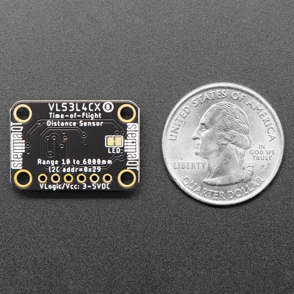 Adafruit VL53L4CX Time of Flight Distance Sensor - ~1 to 6000mm - STEMMA QT / Qwiic by Adafruit - The Pi Hut