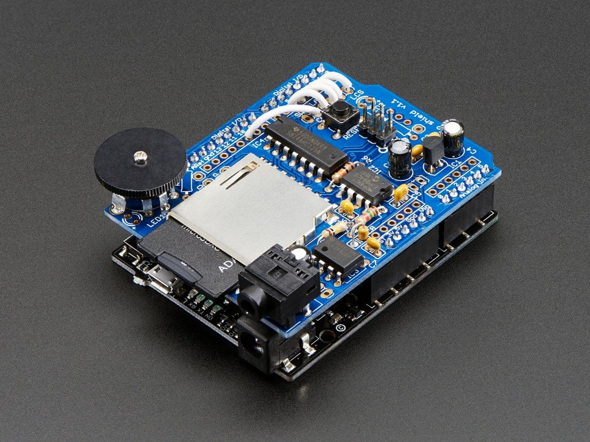 Adafruit Wave Shield for Arduino Kit (v1.1) by Adafruit - The Pi Hut