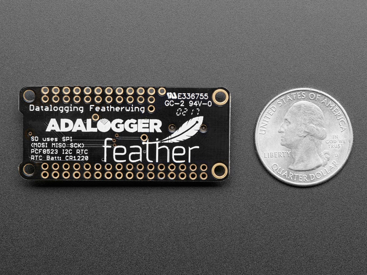 Adalogger FeatherWing - RTC + SD Add-on For All Feather Boards by Adafruit - The Pi Hut